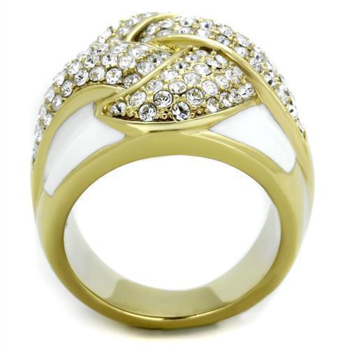 Anillos Para Mujer Color Oro de 316L Acero Inoxidable con Diamante Zirconia Cubica TK1848 - Jewelry Store by Erik Rayo