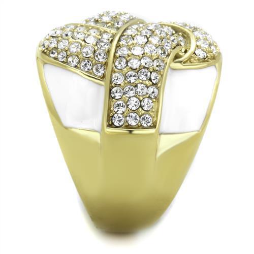 Anillos Para Mujer Color Oro de 316L Acero Inoxidable con Diamante Zirconia Cubica TK1848 - Jewelry Store by Erik Rayo