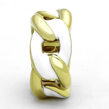 Load image into Gallery viewer, Anillos Para Mujer Color Oro de 316L Acero Inoxidable con Epoxi Blanco Eva - Jewelry Store by Erik Rayo
