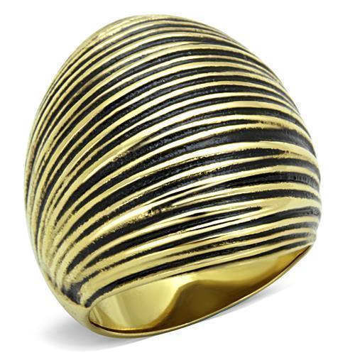 Anillos Para Mujer Color Oro de 316L Acero Inoxidable con Epoxi en Jet Daniel - Jewelry Store by Erik Rayo