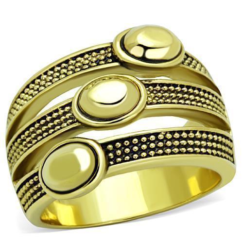 Anillos Para Mujer Color Oro de 316L Acero Inoxidable con Epoxi en Jet Leah - Jewelry Store by Erik Rayo