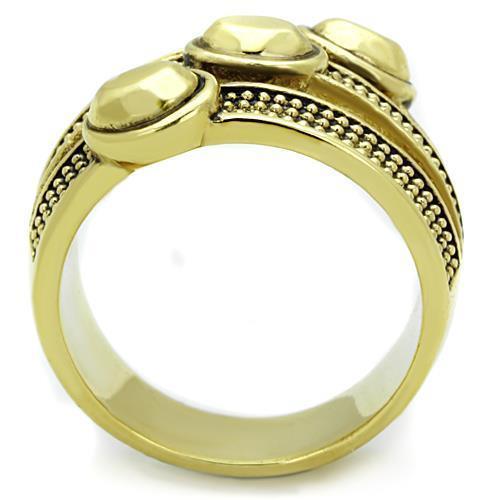 Anillos Para Mujer Color Oro de 316L Acero Inoxidable con Epoxi en Jet Leah - Jewelry Store by Erik Rayo