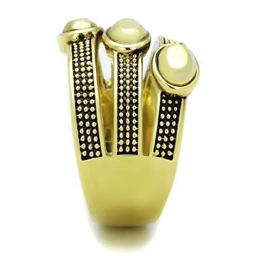 Anillos Para Mujer Color Oro de 316L Acero Inoxidable con Epoxi en Jet Leah - Jewelry Store by Erik Rayo