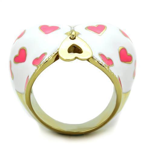 Anillos Para Mujer Color Oro de 316L Acero Inoxidable con Epoxy en Multicolor Abigaia - Jewelry Store by Erik Rayo