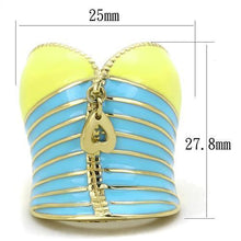 Load image into Gallery viewer, Anillos Para Mujer Color Oro de 316L Acero Inoxidable con Epoxy en Multicolor Abilene - Jewelry Store by Erik Rayo
