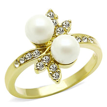 Load image into Gallery viewer, Anillos Para Mujer Color Oro de 316L Acero Inoxidable con Perla Blanca Jewel - Jewelry Store by Erik Rayo
