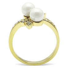 Load image into Gallery viewer, Anillos Para Mujer Color Oro de 316L Acero Inoxidable con Perla Blanca Jewel - Jewelry Store by Erik Rayo

