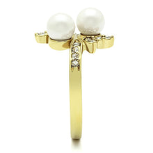 Load image into Gallery viewer, Anillos Para Mujer Color Oro de 316L Acero Inoxidable con Perla Blanca Jewel - Jewelry Store by Erik Rayo
