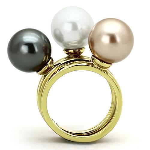 Anillos Para Mujer Color Oro de 316L Acero Inoxidable con Perla Multicolor Eve - Jewelry Store by Erik Rayo