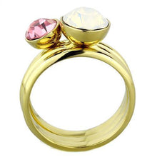 Load image into Gallery viewer, Anillos Para Mujer Color Oro de 316L Acero Inoxidable con Piedra Crystal Blanca Jethro - Jewelry Store by Erik Rayo
