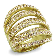 Load image into Gallery viewer, Anillos Para Mujer Color Oro de 316L Acero Inoxidable con Piedra Crystal Color Duranzno Adina - Jewelry Store by Erik Rayo
