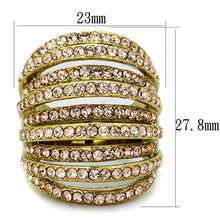 Load image into Gallery viewer, Anillos Para Mujer Color Oro de 316L Acero Inoxidable con Piedra Crystal Color Duranzno Adina - Jewelry Store by Erik Rayo
