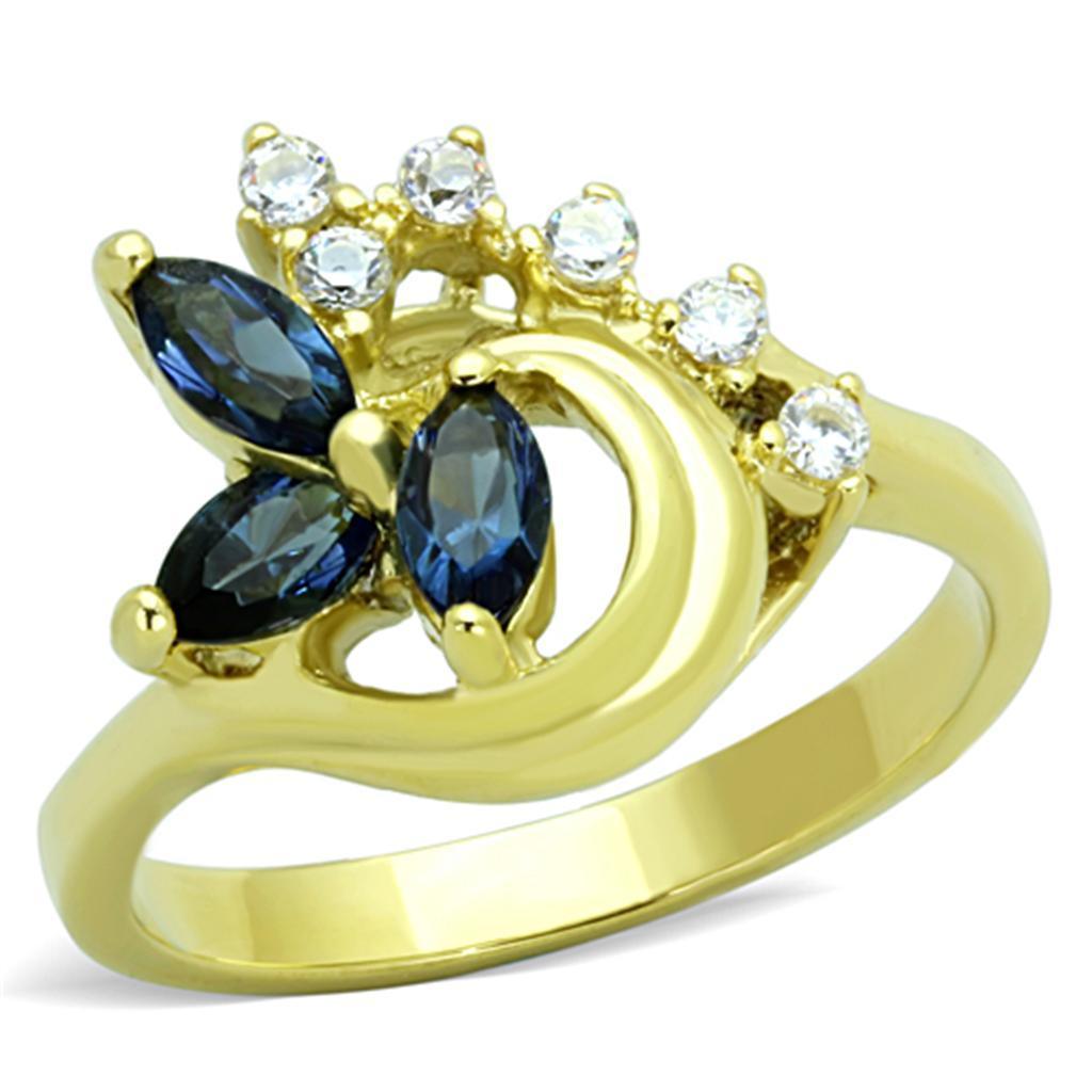 Anillos Para Mujer Color Oro de 316L Acero Inoxidable con Piedra Crystal en Montana Uriel - Jewelry Store by Erik Rayo