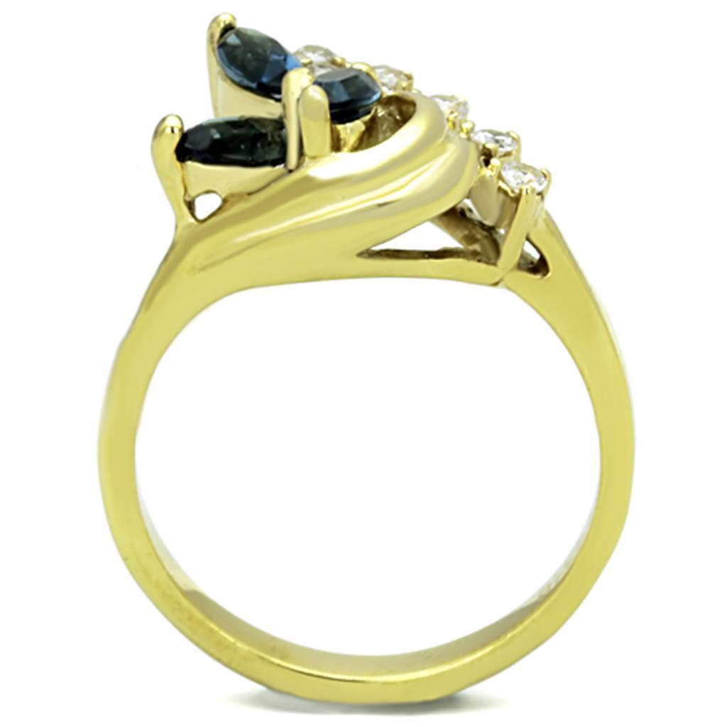 Anillos Para Mujer Color Oro de 316L Acero Inoxidable con Piedra Crystal en Montana Uriel - Jewelry Store by Erik Rayo