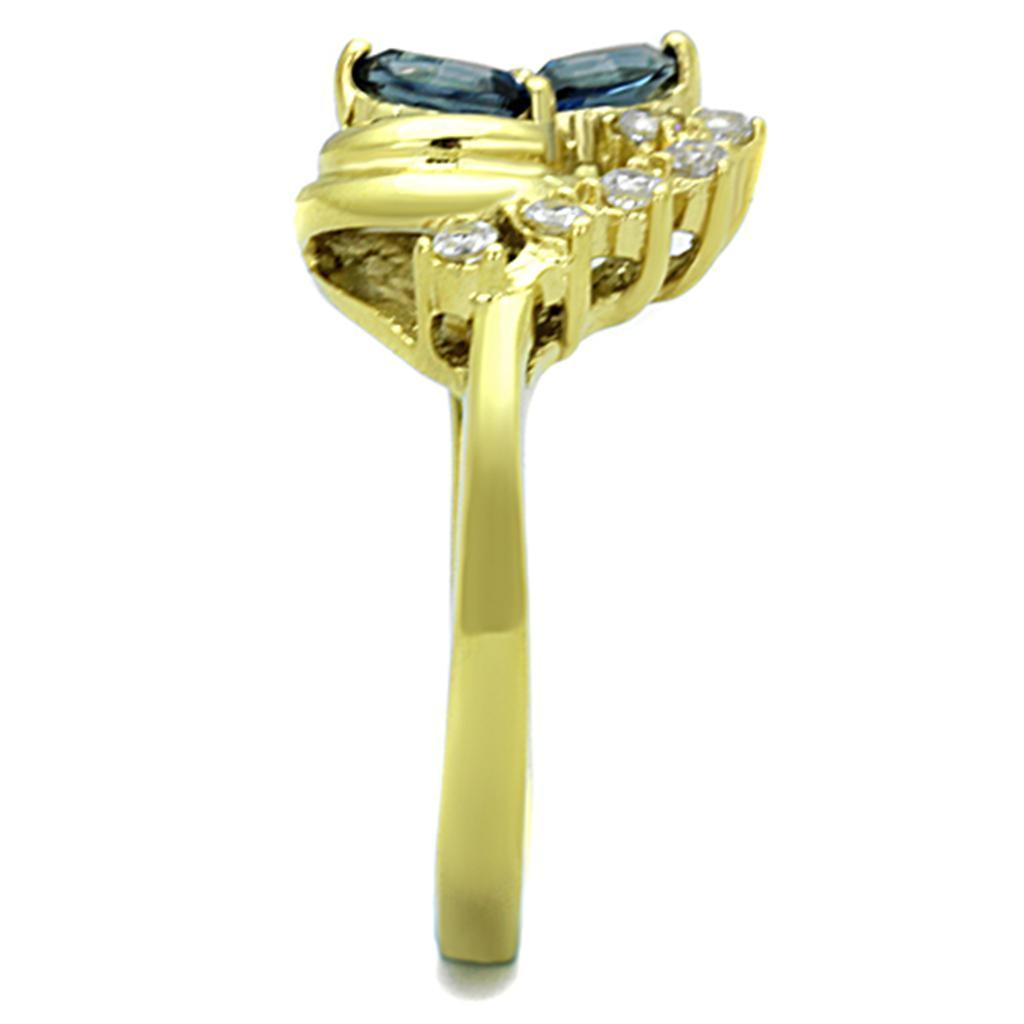 Anillos Para Mujer Color Oro de 316L Acero Inoxidable con Piedra Crystal en Montana Uriel - Jewelry Store by Erik Rayo