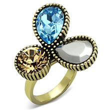 Load image into Gallery viewer, Anillos Para Mujer Color Oro de 316L Acero Inoxidable con Piedra Crystal en Multicolor Areli - Jewelry Store by Erik Rayo
