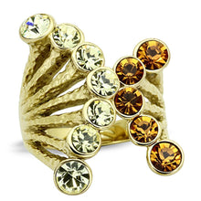 Load image into Gallery viewer, Anillos Para Mujer Color Oro de 316L Acero Inoxidable con Piedra Crystal en Multicolor Gabriela - Jewelry Store by Erik Rayo
