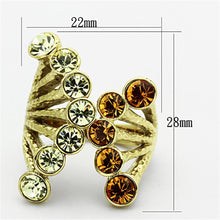 Load image into Gallery viewer, Anillos Para Mujer Color Oro de 316L Acero Inoxidable con Piedra Crystal en Multicolor Gabriela - Jewelry Store by Erik Rayo
