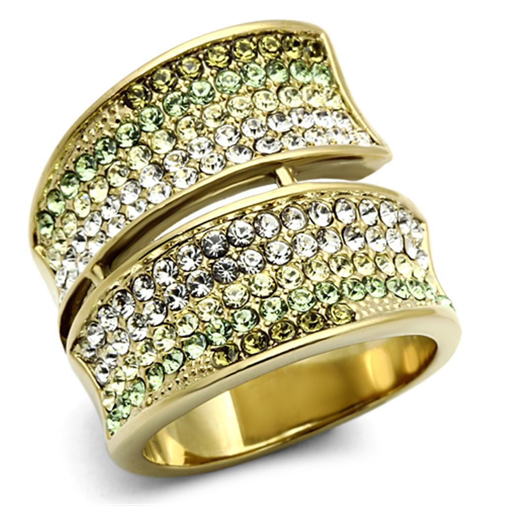Anillos Para Mujer Color Oro de 316L Acero Inoxidable con Piedra Crystal en Multicolor Jezebal - Jewelry Store by Erik Rayo