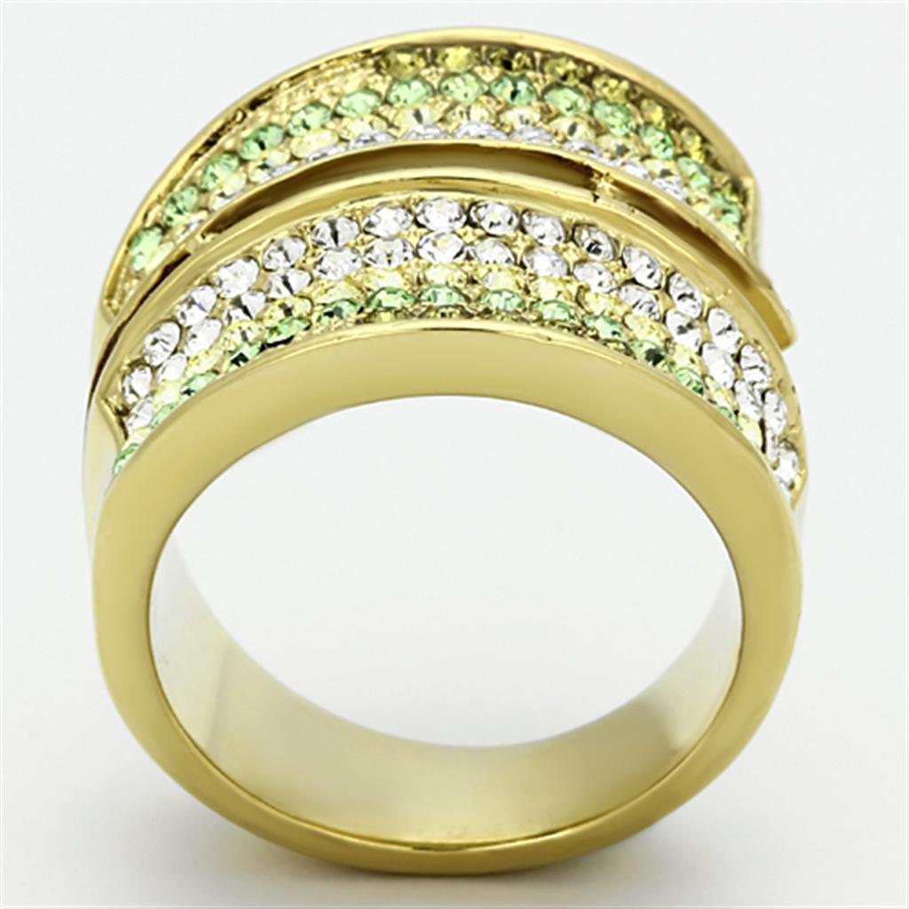 Anillos Para Mujer Color Oro de 316L Acero Inoxidable con Piedra Crystal en Multicolor Jezebal - Jewelry Store by Erik Rayo