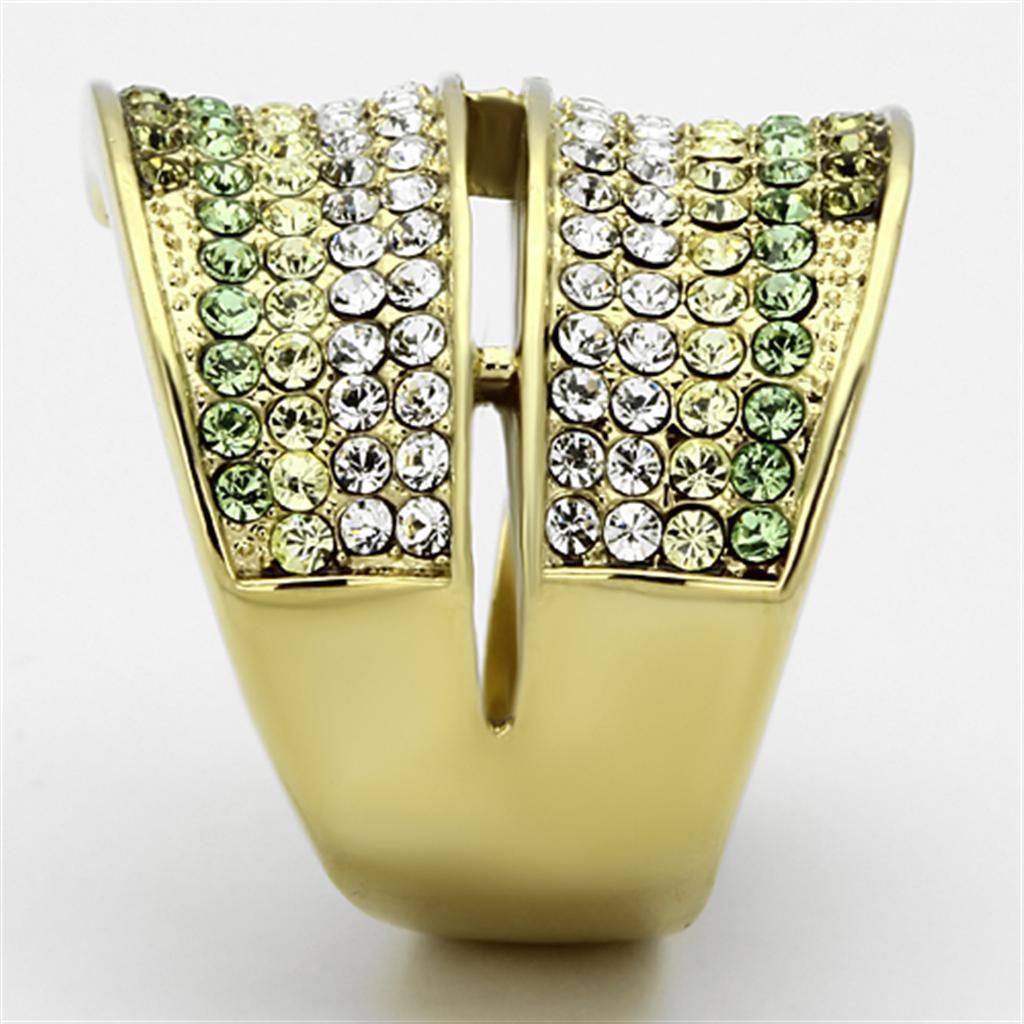 Anillos Para Mujer Color Oro de 316L Acero Inoxidable con Piedra Crystal en Multicolor Jezebal - Jewelry Store by Erik Rayo