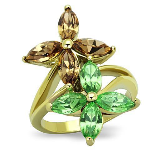 Anillos Para Mujer Color Oro de 316L Acero Inoxidable con Piedra Crystal en Multicolor Matthew - Jewelry Store by Erik Rayo