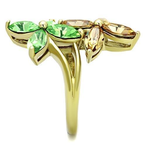 Anillos Para Mujer Color Oro de 316L Acero Inoxidable con Piedra Crystal en Multicolor Matthew - Jewelry Store by Erik Rayo