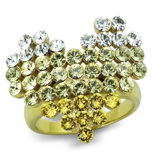 Anillos Para Mujer Color Oro de 316L Acero Inoxidable con Piedra Crystal en Multicolor Noah - Jewelry Store by Erik Rayo