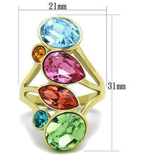 Load image into Gallery viewer, Anillos Para Mujer Color Oro de 316L Acero Inoxidable con Piedra Crystal en Multicolor TK1729 - Jewelry Store by Erik Rayo
