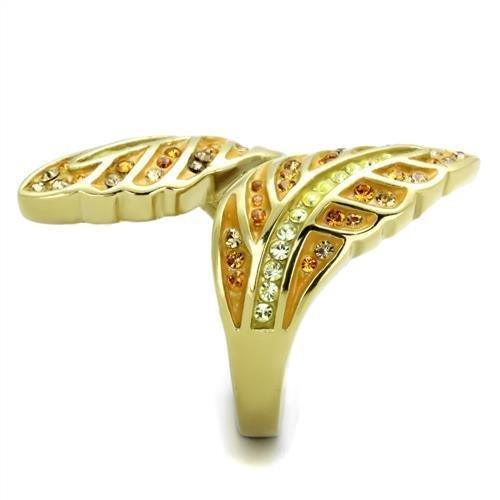 Anillos Para Mujer Color Oro de 316L Acero Inoxidable con Piedra Crystal en Multicolor TK1849 - Jewelry Store by Erik Rayo