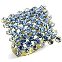 Load image into Gallery viewer, Anillos Para Mujer Color Oro de 316L Acero Inoxidable con Piedra Crystal Zafiro TK1643 - Jewelry Store by Erik Rayo

