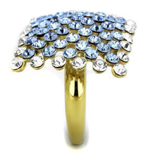 Load image into Gallery viewer, Anillos Para Mujer Color Oro de 316L Acero Inoxidable con Piedra Crystal Zafiro TK1643 - Jewelry Store by Erik Rayo
