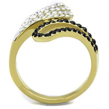Load image into Gallery viewer, Anillos Para Mujer Color Oro de 316L Acero Inoxidable con Piedra de Crystal en Jet Levi - Jewelry Store by Erik Rayo

