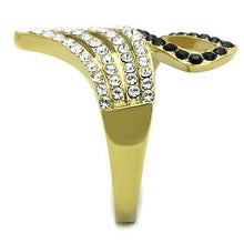 Load image into Gallery viewer, Anillos Para Mujer Color Oro de 316L Acero Inoxidable con Piedra de Crystal en Jet Levi - Jewelry Store by Erik Rayo
