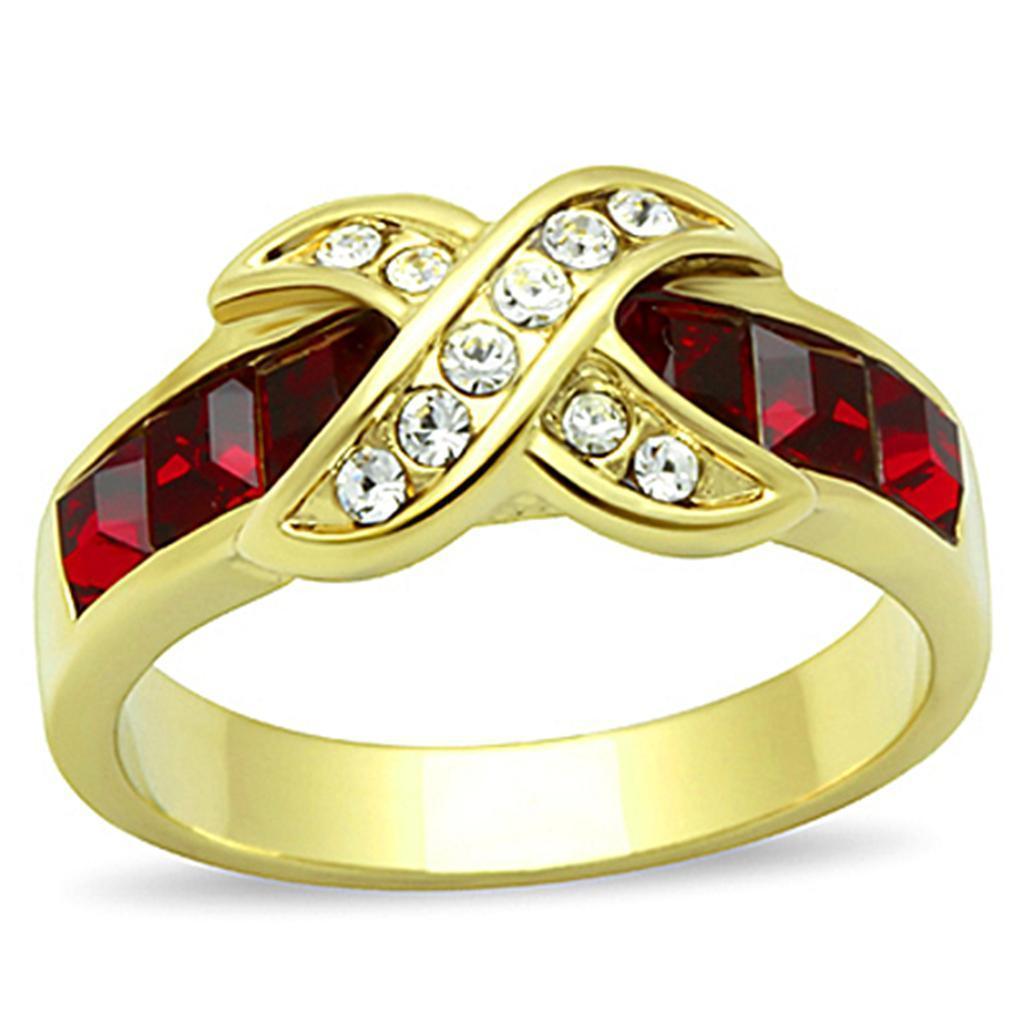 Anillos Para Mujer Color Oro de 316L Acero Inoxidable con Piedra de Crystal en Siam Dorcas - Jewelry Store by Erik Rayo