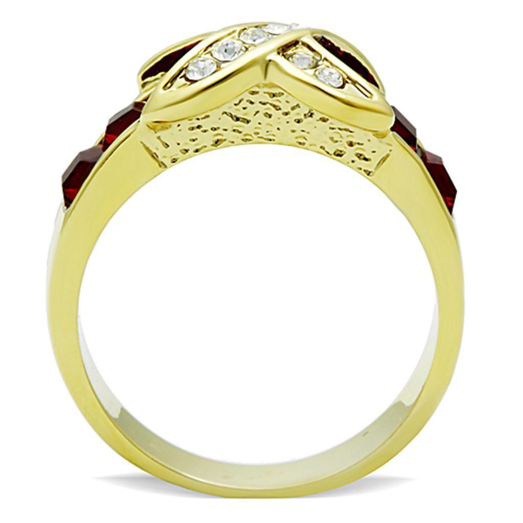 Anillos Para Mujer Color Oro de 316L Acero Inoxidable con Piedra de Crystal en Siam Dorcas - Jewelry Store by Erik Rayo