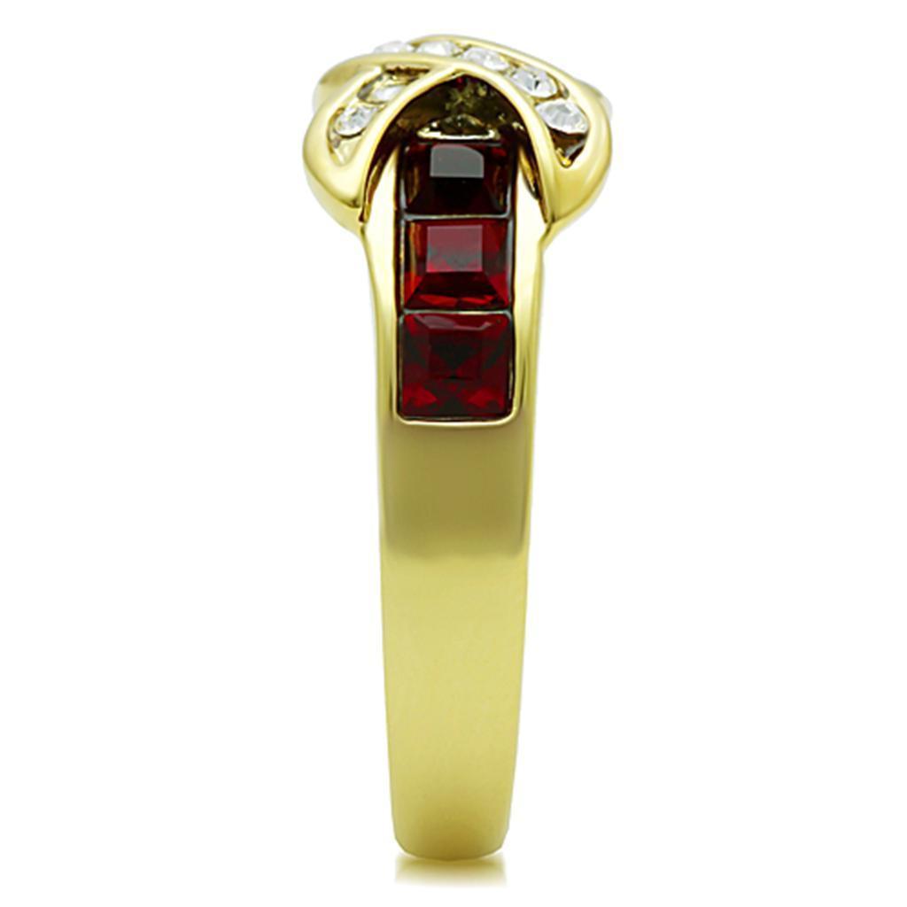 Anillos Para Mujer Color Oro de 316L Acero Inoxidable con Piedra de Crystal en Siam Dorcas - Jewelry Store by Erik Rayo