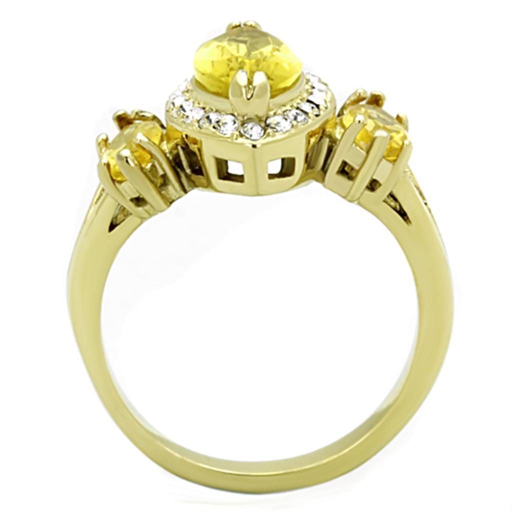 Anillos Para Mujer Color Oro de 316L Acero Inoxidable Topaz Bathsheba - Jewelry Store by Erik Rayo