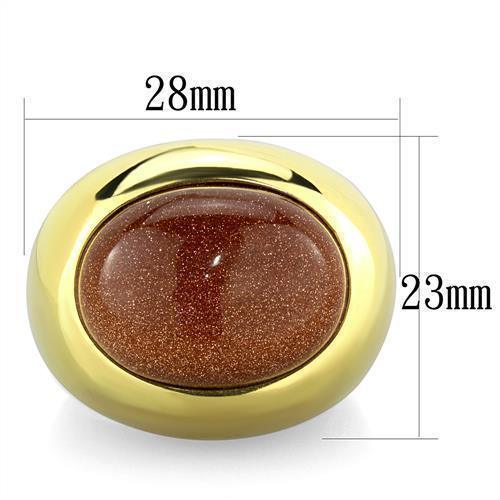 Anillos Para Mujer Color Oro de 316L Acero Inoxidablecon Topacio Balthasar - Jewelry Store by Erik Rayo