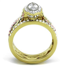 Load image into Gallery viewer, Anillos Para Mujer Color Oro Dos Tonos de 316L Acero Inoxidable con Diamante Zirconia Cubica TK2129 - Jewelry Store by Erik Rayo
