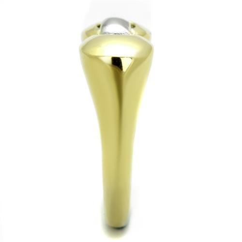 Anillos Para Mujer Color Oro Dos Tonos de 316L Acero Inoxidable Sin Piedra TK1915 - Jewelry Store by Erik Rayo