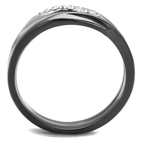 Anillos Para Mujer Color Oro Plata y Negro de 316L Acero Inoxidable con Diamante Zirconia Cubica Ina - Jewelry Store by Erik Rayo