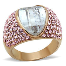 Load image into Gallery viewer, Anillos Para Mujer Color Oro Rojo de 316L Acero Inoxidable con Diamante Zirconia Cubica Dorli - Jewelry Store by Erik Rayo
