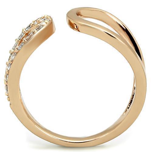 Anillos Para Mujer Color Oro Rojo de 316L Acero Inoxidable con Diamante Zirconia Cubica Faenza - Jewelry Store by Erik Rayo