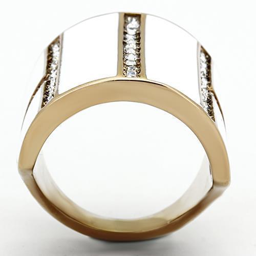 Anillos Para Mujer Color Oro Rojo de 316L Acero Inoxidable con Diamante Zirconia Cubica Ferentino - Jewelry Store by Erik Rayo
