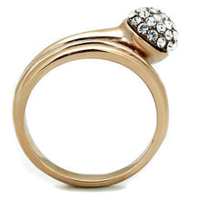 Load image into Gallery viewer, Anillos Para Mujer Color Oro Rojo de 316L Acero Inoxidable con Diamante Zirconia Cubica Fidenza - Jewelry Store by Erik Rayo
