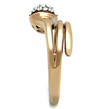 Load image into Gallery viewer, Anillos Para Mujer Color Oro Rojo de 316L Acero Inoxidable con Diamante Zirconia Cubica Fidenza - Jewelry Store by Erik Rayo
