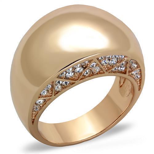 Anillos Para Mujer Color Oro Rojo de 316L Acero Inoxidable con Diamante Zirconia Cubica Sorrento - Jewelry Store by Erik Rayo