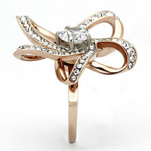 Load image into Gallery viewer, Anillos Para Mujer Color Oro Rojo de 316L Acero Inoxidable con Diamante Zirconia Cubica TK1170 - Jewelry Store by Erik Rayo
