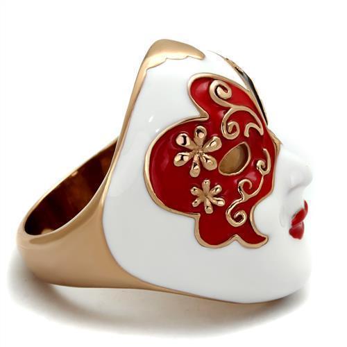 Anillos Para Mujer Color Oro Rojo de 316L Acero Inoxidable con Epoxy en Multicolor Forio - Jewelry Store by Erik Rayo